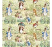 Fat Quarter 100% Cotton for Sewing Crafts - 18 x 21 Inches (Peter Rabbit)