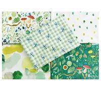Fat Quarter Bundle - Dragonfly & Garden Friends - Cotton Quilting Craft Fabric