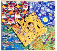 Fat Quarter Bundles - Artist Impressionist Abstract Print Mix - Craft Fabric Material