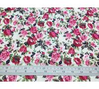 FAT QUARTER | CREAM BACKGROUND RED PINK CREAM ROSES FLORAL JAPANESE SUPERFINE 100% COTTON POPLIN **FREE UK POST** CREAM BACKGROUND FLORAL LAWN MIROTO GREAT DESIGNS PINK RED GREEN WHITE BEIGE CREAM DESIGNED COTTON MATERIAL CREME LEAVES FLORAL FLOWER ROSE PRINTED FABRIC SOLD BY FAT QUARTER 50cm x 60cm UNIT