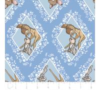 Fat Quarter Disney Bambi Diamonds Blue Cotton Quilting Sewing Fabric