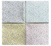 Fat Quarter Fabric Bundle - Pretty Pastel Colour Ditsy Floral Print Blender Craft Fabric Material