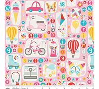 Fat Quarter Girl Crazy Pink Love Cotton Quilting Fabric Riley Blake C3820