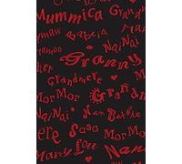 Fat Quarter Grandma's House Script (Black) Quilting Fabric 50cm x 55cm