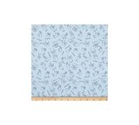 Fat Quarter Helping Hands Sign Language On Blue 100% Cotton Fabric