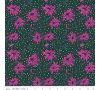 Fat Quarter Liberty Christmas Poinsettia Pink Cotton Quilting Sewing Fabric