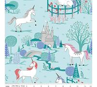 Fat Quarter My Unicorn SC8200 Cotton Quilting Fabric - Mint Green Riley Blake