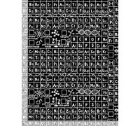 Fat Quarter Science Periodic Table White On Black 100% cotton Fabric