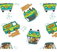 Fat Quarter Scooby Doo Mystery Machine White Quilting Cotton Fabric