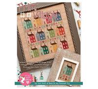 Fat Quarter Shop Cross Stitch Pattern, Prim Village W/Enamel Charm, by The Yard