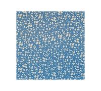 Fat Quarter Sky Blue and Wedgwood Blue 100% Egyptian Cotton Quilting Craft Patchwork Fabric, Dress Making Floral Blender 45 cm x 55 cm