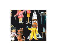 Fat Quarter You Go Girl Black Play Careers Jobs Cotton Quilting Sewing Fabric