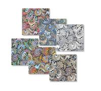 Fat Quarters Fabric Bundles 6 PCS,Cashew Flower Calico Fabrics 19.7 x 15.7Inch,Ethnic Indian African Material Vintage Sewing Fabric for Crafting Quilting Patchwork DIY Handmade Scrapbooking