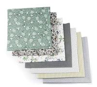 Fat Quarters Fabric Bundles, 7pcs Fat Quarters Fabric Bundles 50cm x 50cm Cotton, Quilting Fabric - Assorted Designs for DIY Sewing Quilting Handmade Crafts