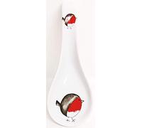 Fat Robin Porcelain 22 cm Medium Spoon Rest Red Robin Bird Ceramic Spoon Hand Decorated UK