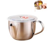 Fat Separator Jug, Gravy Separator with Dual Spout Design -1pcs or 2pcs Stainless Steel Fat Separator with Lid, Handle & Bacon Grease Container - Reusable Kitchen Gadget for Home Kitchen