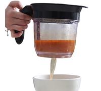 Fat Separator Pot,Ergonomic Fine-Mesh Kitchen Gadget | Gravy Separator for Soup - for Adults Chefs Postpartum Meal Housewarming Birthday Mother's Day