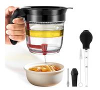Fat Separator with Bottom Release Oil Separator for Cooking Kitchen Gadget 33.81 oz Gravy Separators for Cooking with Oil Strainers