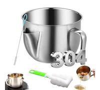 Fat Separator with Dual Spout Design, 2026 New Stainless Steel Gravy and Sauce Strainer, Reusable Gravy Separator for Broth, Soup, Stew, Hot Pot, Cool Touch Handle (1500ML)