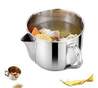 Fat Separator with Dual Spout Design, Stainless Steel Gravy and Sauce Strainer, Fat Separator Jug, Skimming Grease from Roasts Sauces Stock with Cool Touch Handle, Stew Cooking for Kitchen (1000ml)