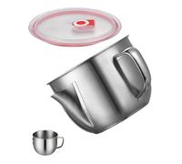 Fat Separator with Dual Spout Design, Stainless Steel Gravy and Sauce Strainer for Broth Gravy Separator & Fat Separators Cup with Handle for Broth, Kitchen Gadget Suitable for Broths, Stews (1pcs)