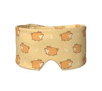 Fat Shiba Inu Anime Dog Pattern, Full Eye Covers Light Blocking Eye Mask Sleep Eye and Ear Muffs