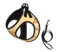 Fat Shiba Inu Anime Dog Pattern,Pet Harness,Adjustable Reflective Dog Harness,Pet Leash Vest,M