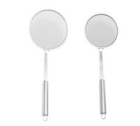 Fat Skimmer Spoon, Fine Mesh Strainer Tool, 2 Pieces Long Handle with Sturdy Build, Stainless Steel Oil Filter Spoon, Kitchen Utensil with Classic Design, Cooking Accessory for Restaurant and Home Use
