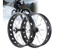 Fat Tire Bike Wheel Set 20/24/26”X 4.0" Snow Bikes Wheelset 36H Front Rear Disc Brake Hubs Quick Release 14G Spokes Aluminum Alloy 135mm/195mm for Snow Beach(Front+Rear,26")