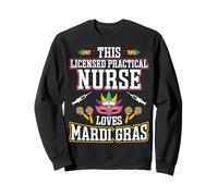 Fat Tuesdays LPN - Licensed Practical Nurse Loves Mardi Gras Sweatshirt