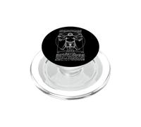Fat Vitruvian Man Funny Dad Bod Da Vinci Father's Day PopSockets PopGrip for MagSafe