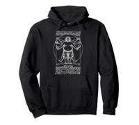 Fat Vitruvian Man Funny Dad Bod Da Vinci Father's Day Pullover Hoodie