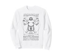 Fat Vitruvian Man Funny Dad Bod Da Vinci Father's Day Sweatshirt