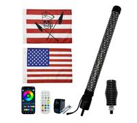 Fat Whip Lights, 1 Pack 2ft Stick Fat LED Whip Lights with App & Remote Control, Rocker Switch, Spiral RGB Chasing Lighted Music Whips Light for Side by Side ATV UTV Can-Am SXS Truck Polaris RZR