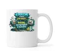 Fatal Error System Crash Alert Ceramic Tea Coffee Mug White
