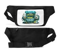 Fatal Error System Crash Alert Unisex Waist Bag Black