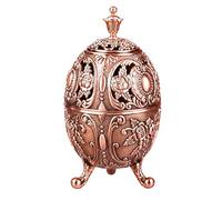 FATASH Bakhoor Burner - Traditional Arabian Incense Burner for Oud & Charcoal, Vintage Metal Aroma Diffuser, Decorative Home Décor & Eid Gift for Yoga, Spa & Aromatherapy - Rose Gold