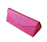 FATASH Designer Foldable Glasses Case with Magnetic Closure | Sunglasses & Reading Spectacle Portable Triangular Protective Travel Box | Anti-Scratch Dust or Damage Proof for Men Women - Hot Pink