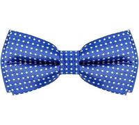 FATASH Kids Neck Bow Tie With Polka Dots Soft Silk Adjustable Plain Pre-Tied Ideal For Boys | Children's Clip-On Spotty Satin Doted Design Bowtie Suitable For Birthday Party, Wedding - Royal Blue