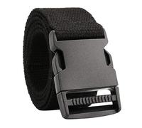 FATASH Quick Release Tactical Belt, Nylon Web Hiking Belt, Military Work 1.5" with Heavy Duty Seatbelt Buckle Black