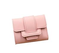 FATASH Women PU Leather Wallet, Small Compact Bifold Design Ladies Purse, RFID Blocking Multiple Slots for Cash, Credit Card ID Holder, Gift Accessory for Girls - Baby Pink