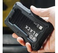 FATBEAR Heavy Duty Shockproof Silicone Bumper Case for Western Digital WD_Black P50 SSD 500G/1TB/2TB/4TB, Rugged Sturdy Anti-Slip Protective Cover (Black)