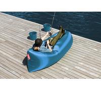 Fatboy Lamzac 3.0 Inflatable Sofa Lounger - Inflatable Chair for Adults & Kids - Camping Sofa - Blow Up Sofa - Lazy Air Sofa Bed - 200 x 90 x 50 cm - No pump needed - In & Outdoor Use - Blue