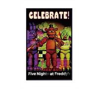 FatCat Wall Graphics Five Nights at Freddy's Wall Poster - Unframed Matte 12 x 18 inch (30cm x 46cm) - Red, Yellow, Blue Cartoon - Bedroom, Living Room