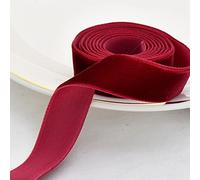 FATCAT Wine Red Velvet Ribbon, 1Inch X 30Yds, Ideal for Gift Wrapping, Wedding Decorations, Bouquet Wrapping, Craft DIY