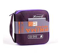 fatcolor New 32 Disc CD DVD Portable Wallet Storage Organizer Holder Case Bag Album Box (Purple)