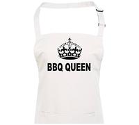FatCuckoo BBQ QUEEN- BARBECUE TIME, outdoor loving cool crown funny, silly unisex apron
