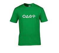 FatCuckoo Circle Triangle Star Umbrella- Honeycomb Shapes Boy's Youth T-Shirt Lime