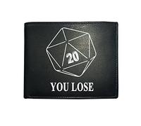 FatCuckoo D20 YOU LOSE- Role Playing Gamer -Men's Leather Wallet from