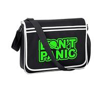 FatCuckoo DON'T PANIC- Intergalactic Hitchhiker Advice- Cult Sci fi inspired Men's retro messenger bag
